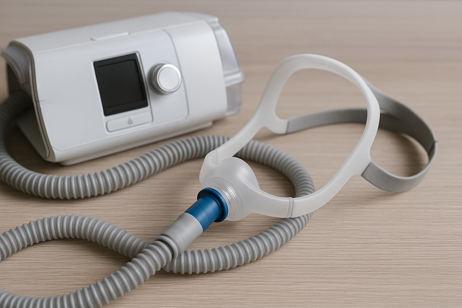 CPAP machine and sleep apnea equipment representing life insurance approval for people with sleep apnea